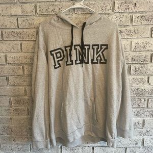 Gray PINK Hoodie